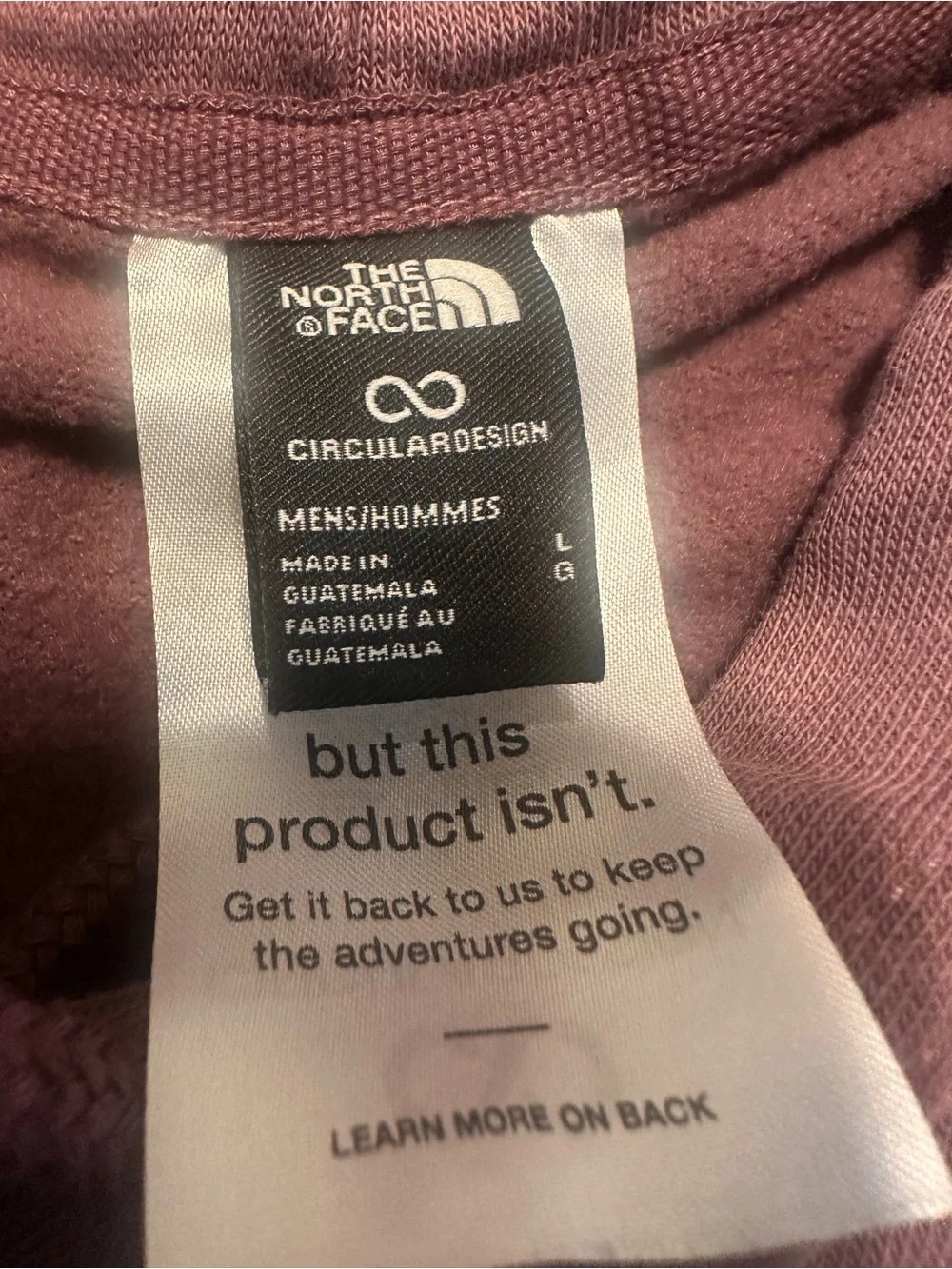 The North Face Men's Circular Design Purple Pullover Hoodie Size Large